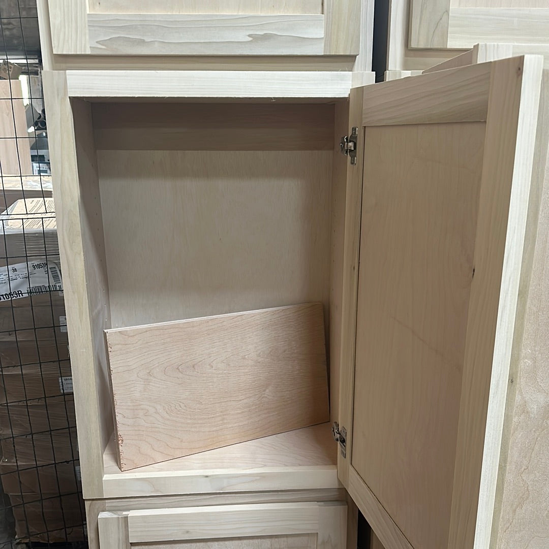 Solid Poplar Cabinet Unfinished Wall 21"