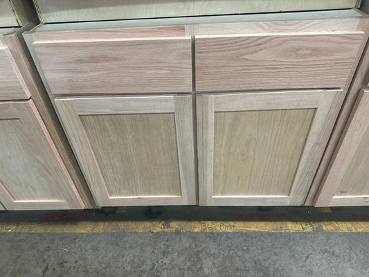 Solid Oak Cabinets Unfinished Base 36"