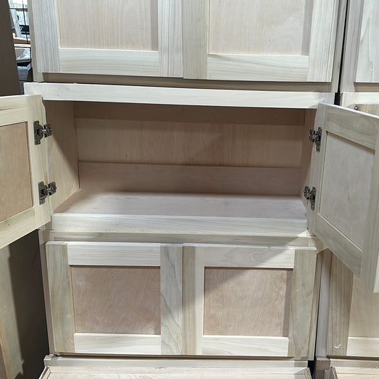 Solid Poplar Cabinet Unfinished Wall Range 30" Short