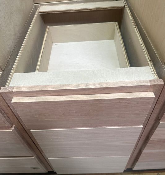 Solid Oak Cabinets - Unfinished Base Drawer 15" x 24"