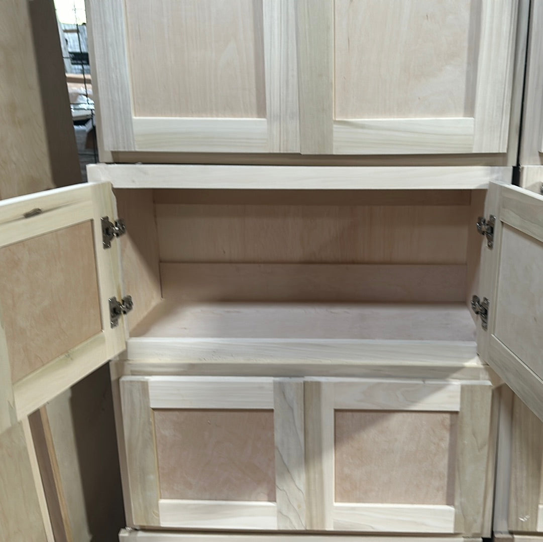 Solid Poplar Cabinet Unfinished Wall Range 30" Short