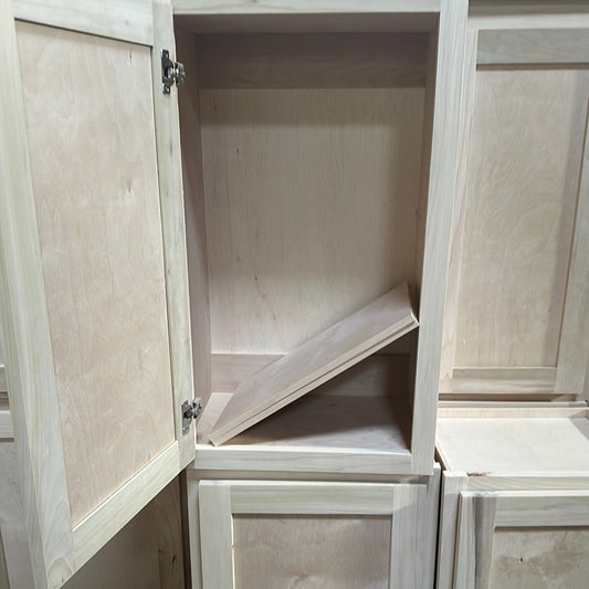 Solid Poplar Unfinished Solid Poplar Cabinet Unfinished Wall Cabinets 18"