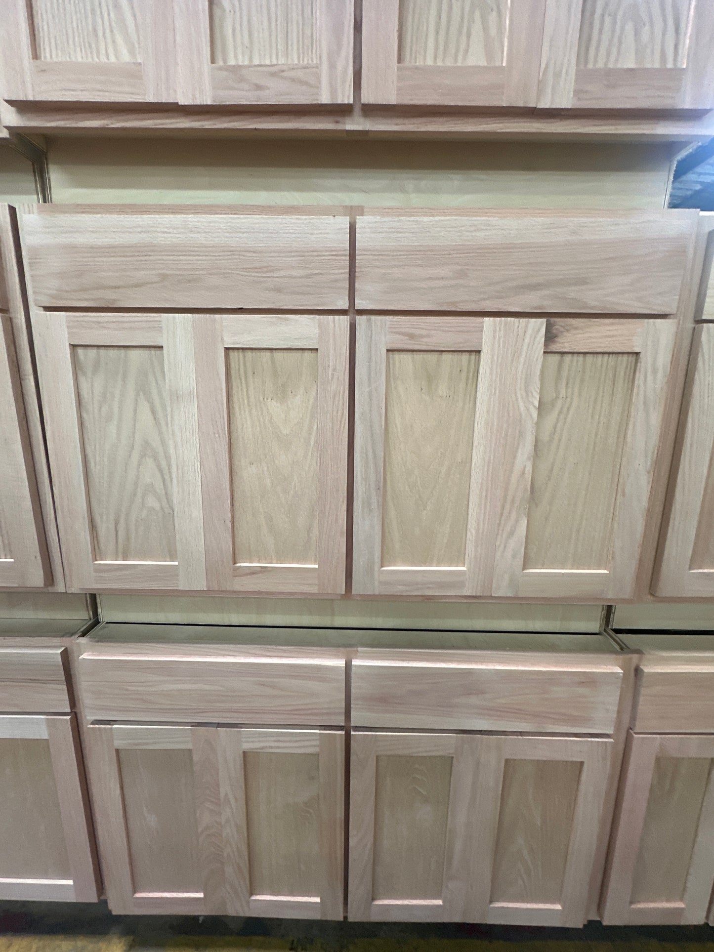 Solid Oak Cabinets Unfinished Base 48"