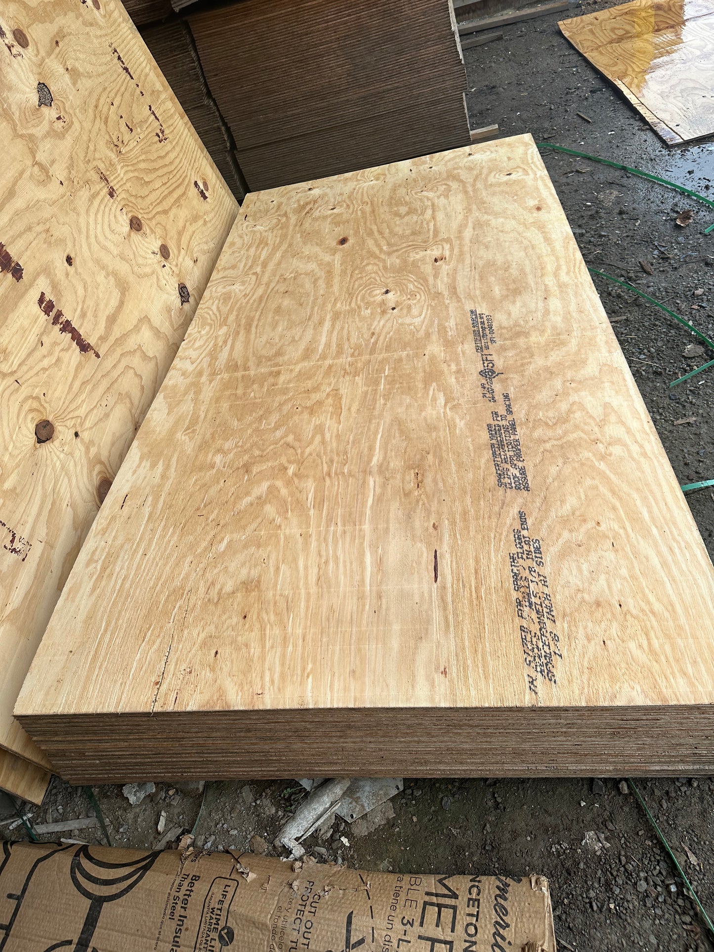 3/4” Plywood. 4x8 sheets.