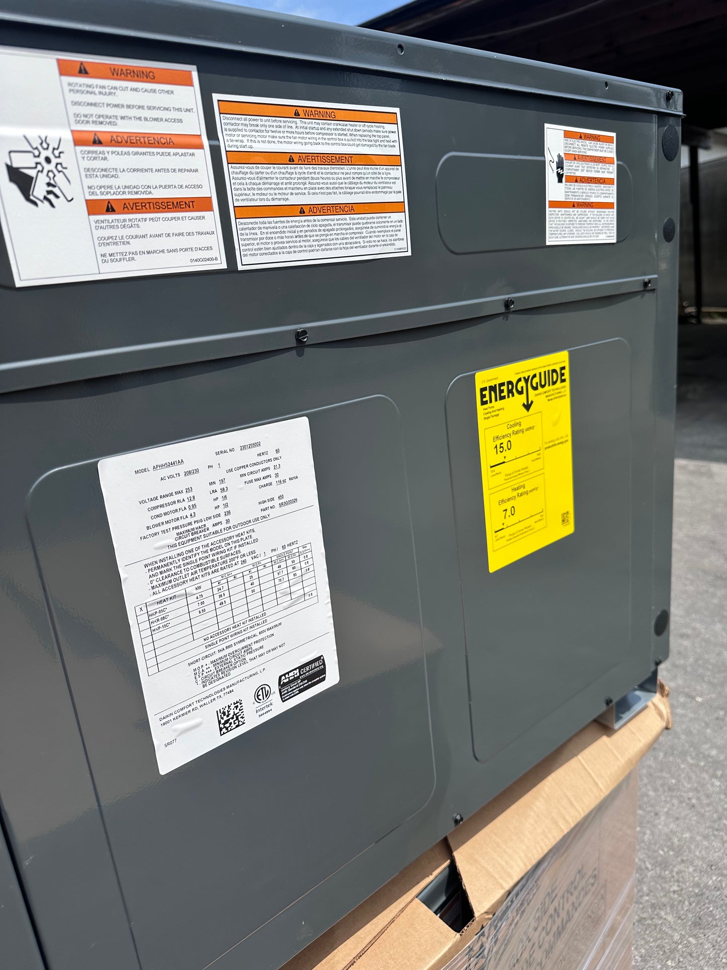 2.5 Ton Amana Package Heat Pump 15 Seer