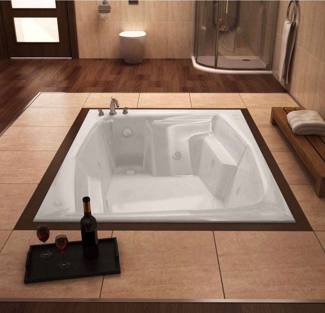 Atlantis Whirlpools Caresse 54" x 72" Rectangular Jetted Tub