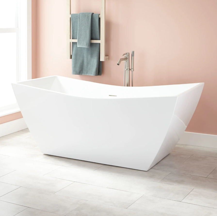 Renlo 71" x 31-3/4" Tub with Center Drain