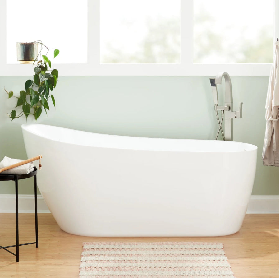 Sheba 71" x 32" Tub with Center Drain in White