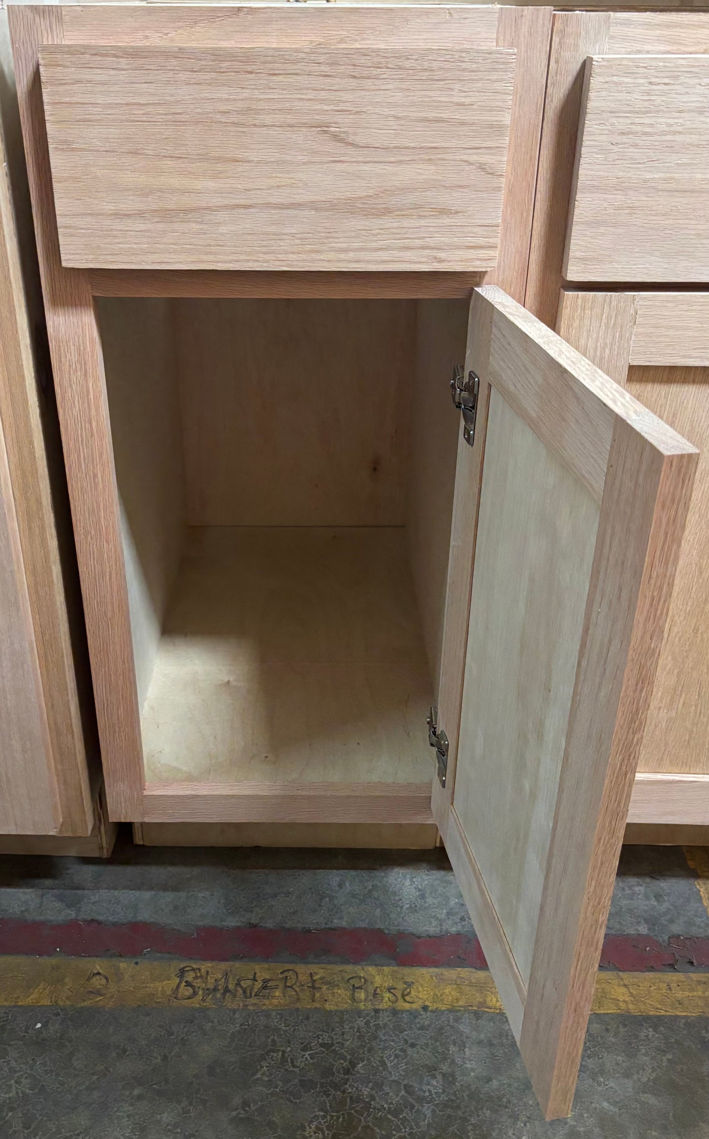 Solid Oak Cabinets Unfinished Base Drawer 15" x 24"