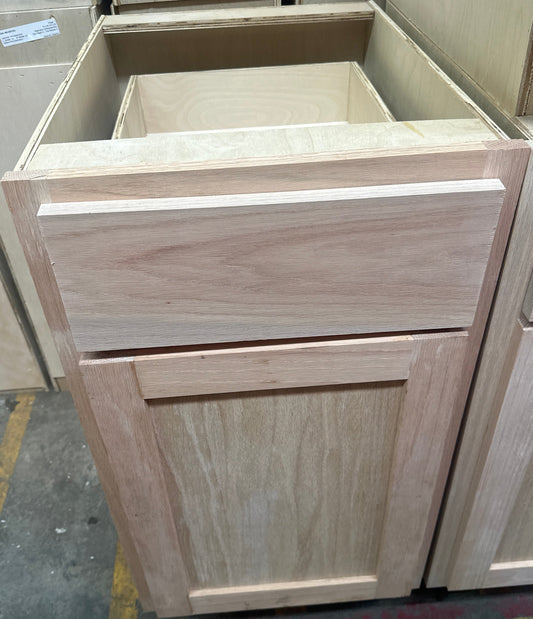 Solid Oak Cabinets Unfinished Base 18"