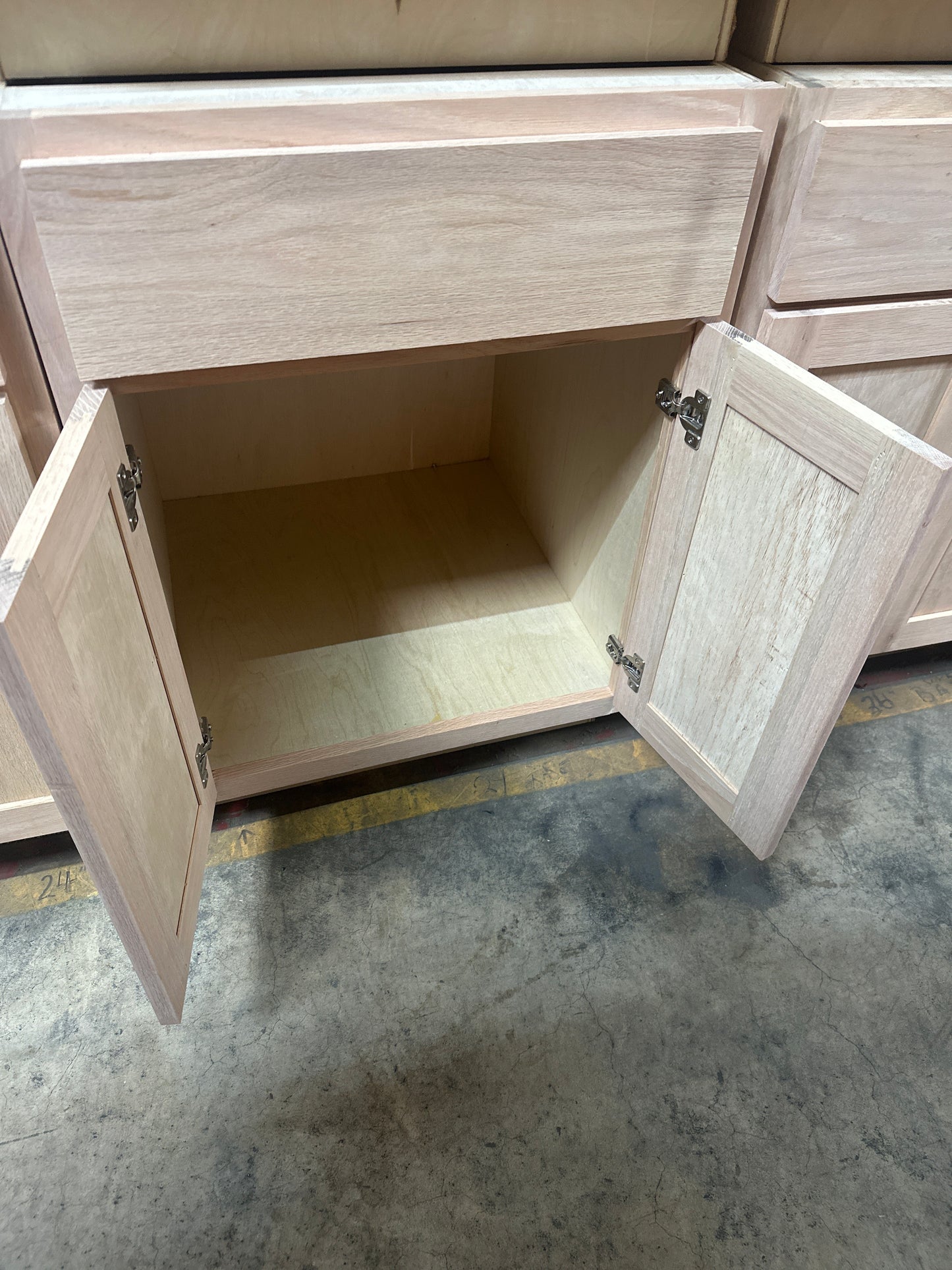 Solid Oak Cabinets Unfinished Base 21"