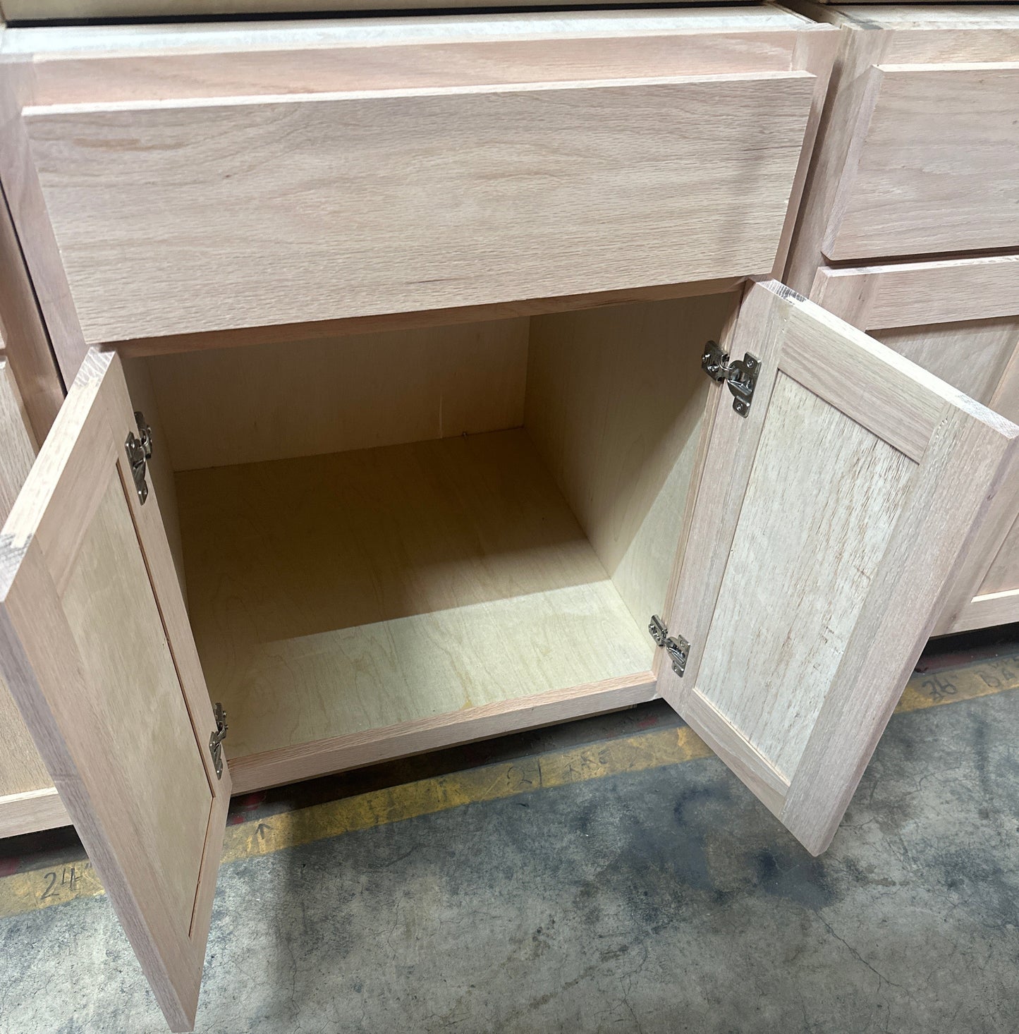 Solid Oak Cabinets Unfinished Base 21"