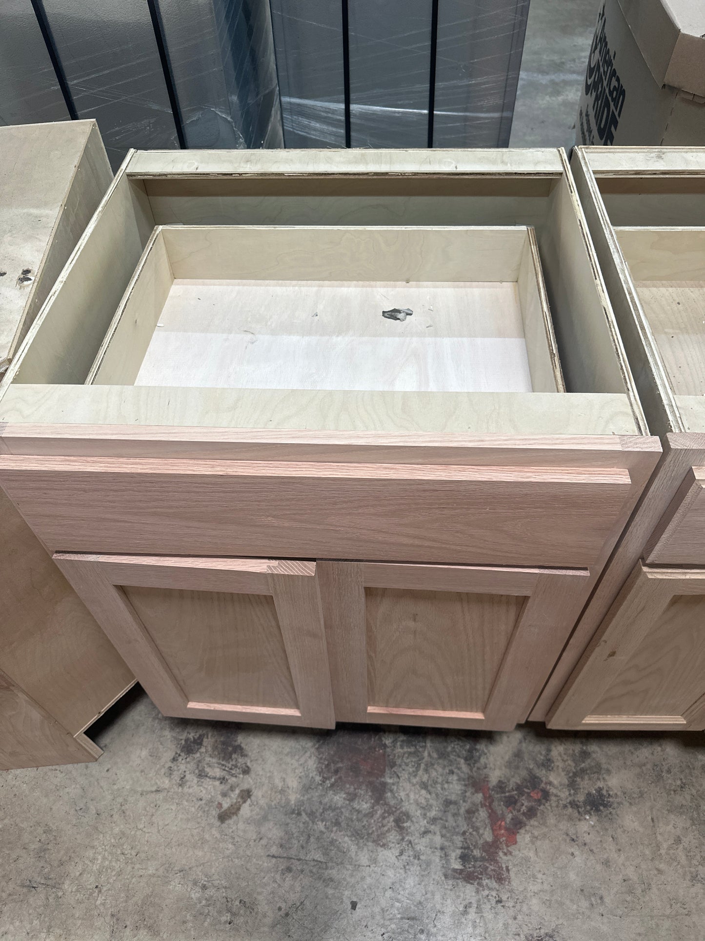 Solid Oak Cabinets Unfinished Base 27"