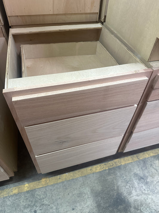 Solid Oak Cabinets Unfinished Base Drawer 18"