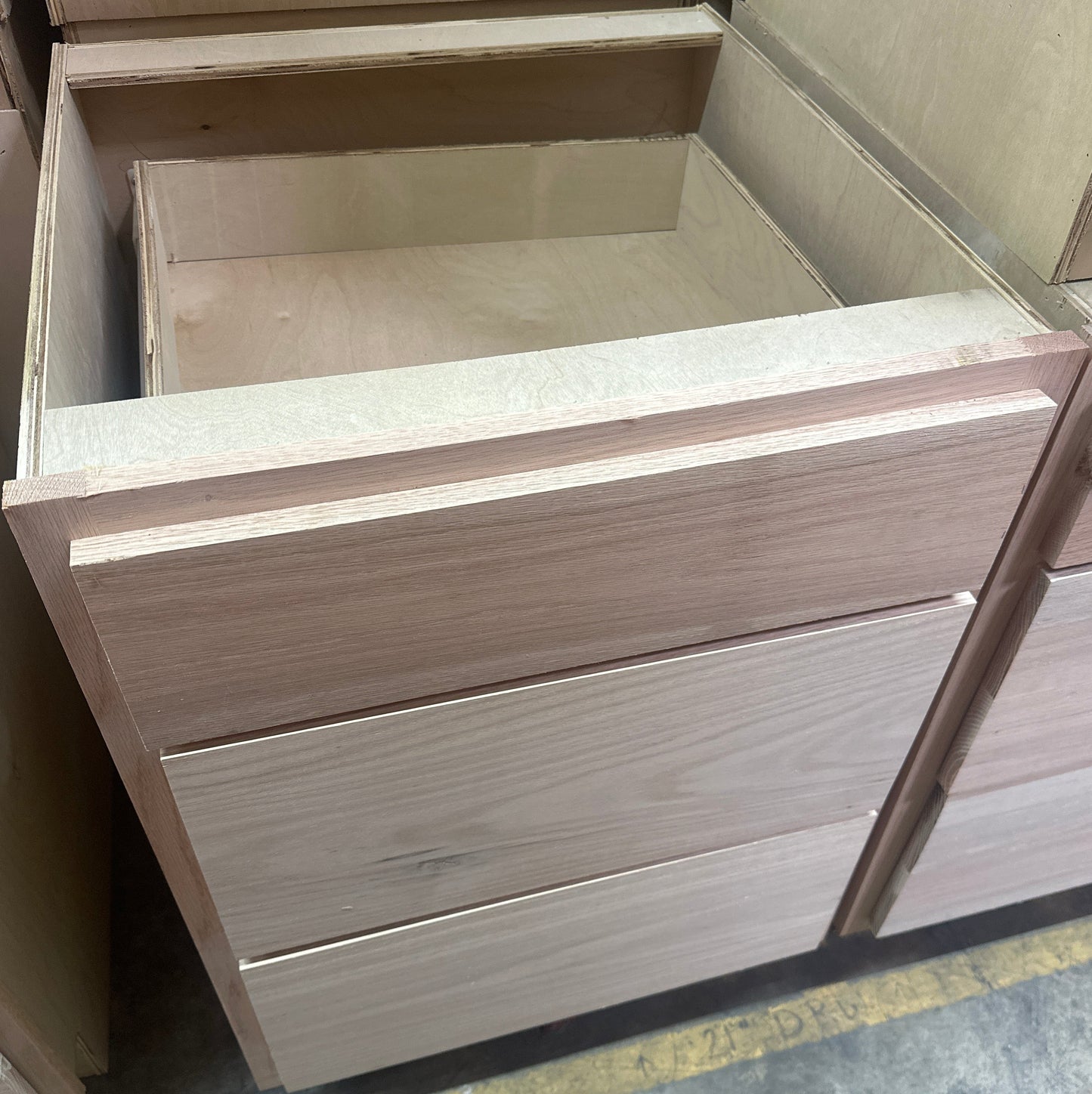 Solid Oak Cabinets Unfinished Base Drawer 18"
