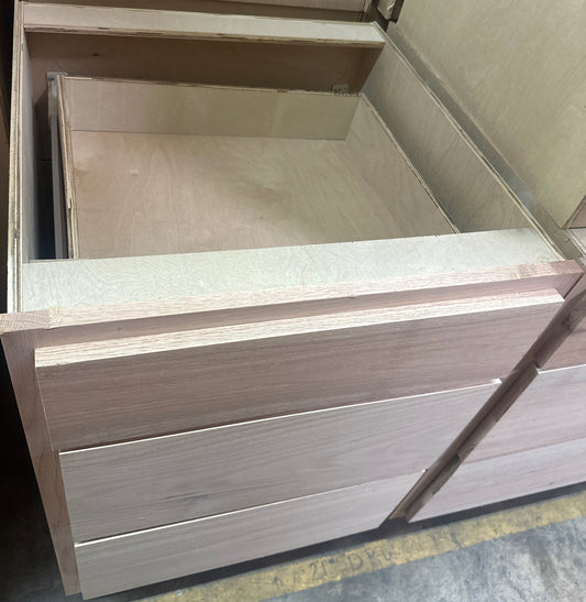 Solid Oak Cabinets Unfinished Base Drawer 24"