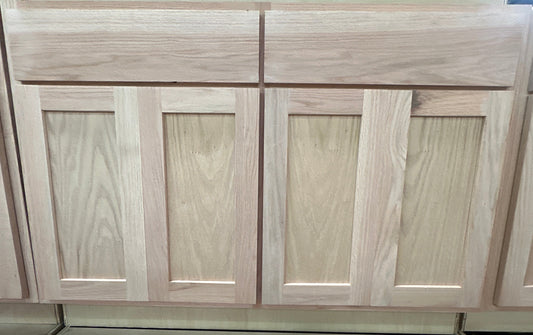 Solid Oak Cabinets Unfinished Base Sink 48"