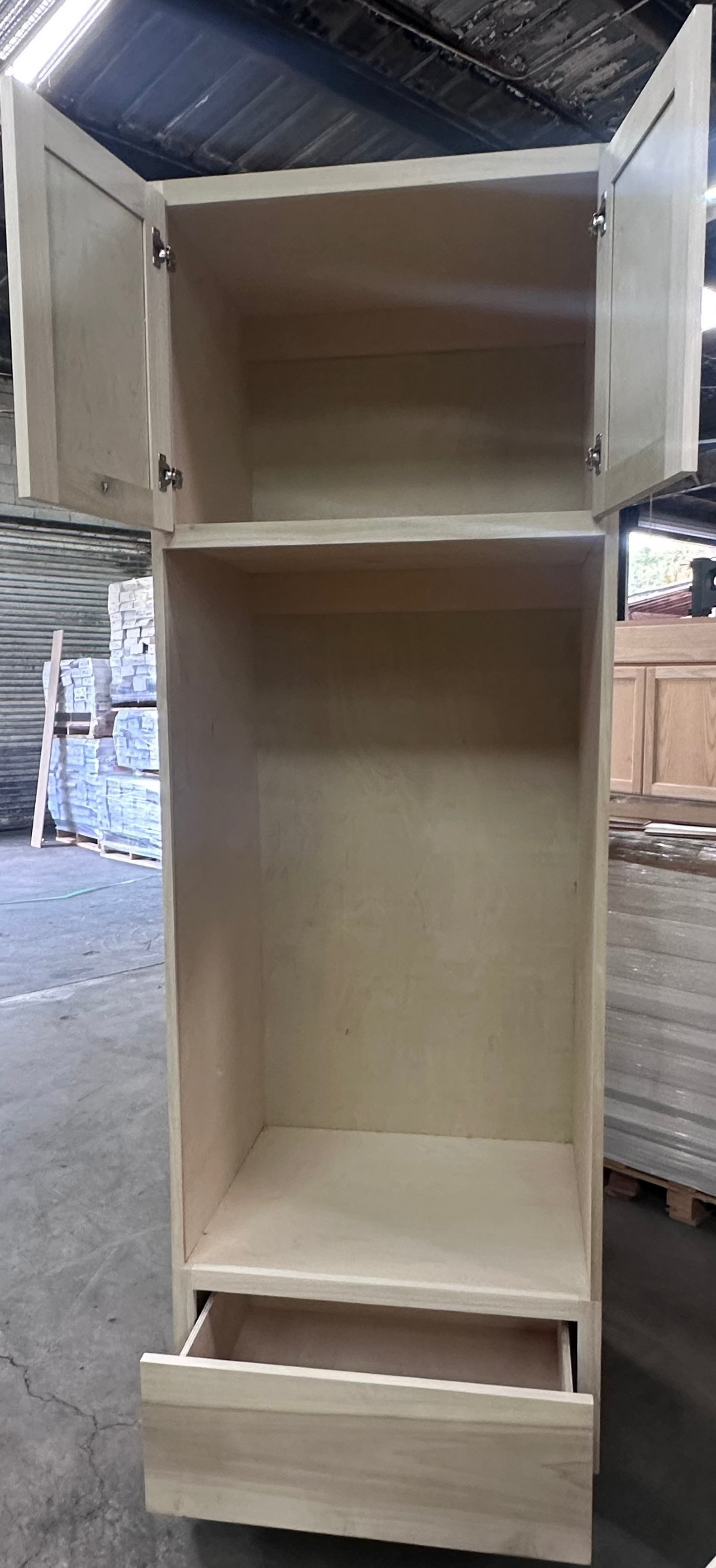Solid Oak Cabinets Unfinished Oven Pantry 30" x 84"