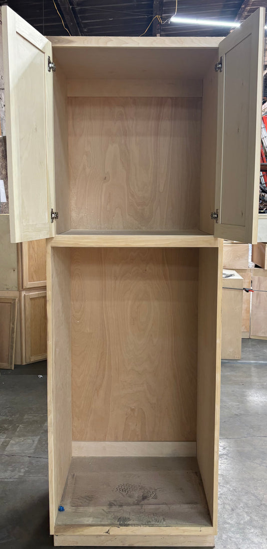Solid Oak Cabinets Unfinished Oven Pantry 33” x 84”