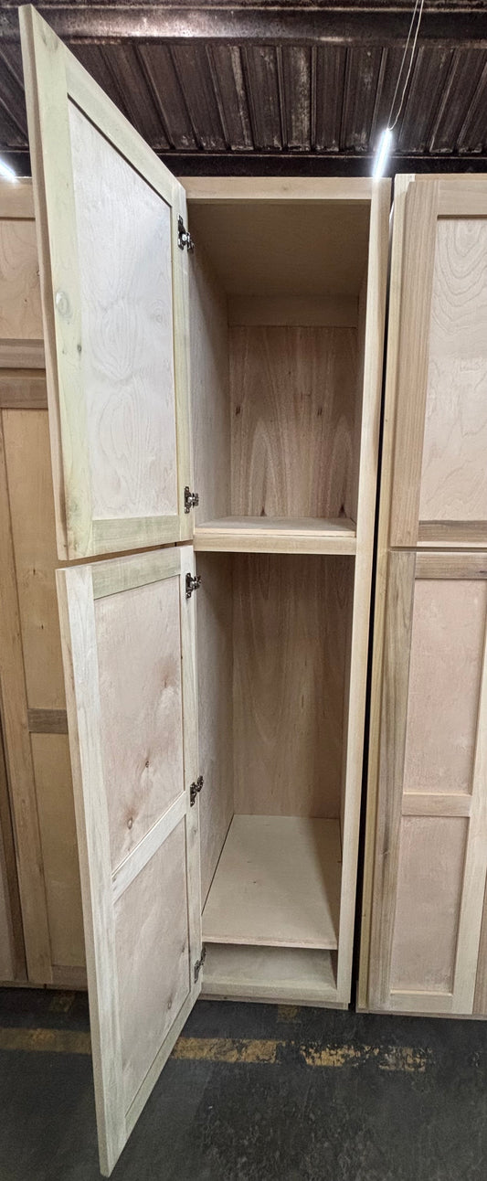 Solid Oak Cabinets Unfinished Pantry 18"
