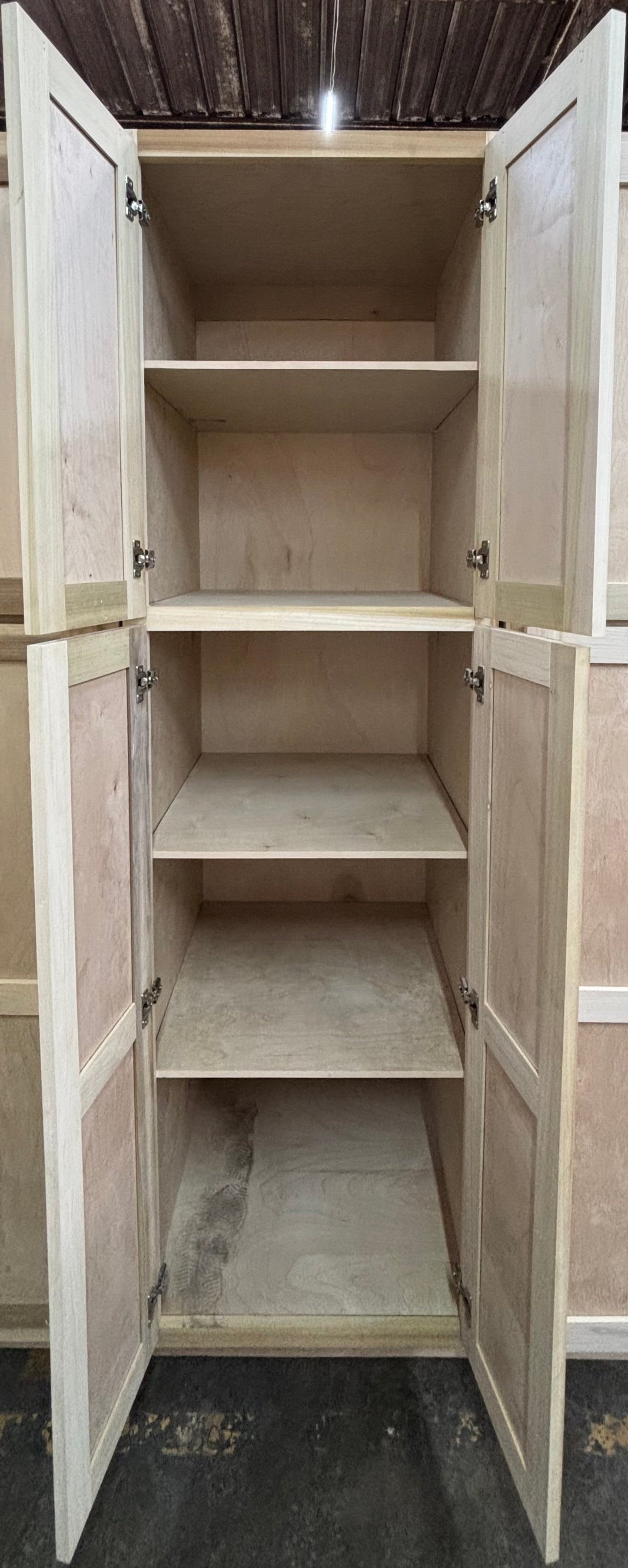 Solid Oak Cabinets Unfinished Pantry 24"