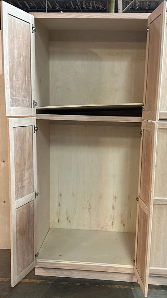 Solid Oak Cabinets Unfinished Pantry 36"