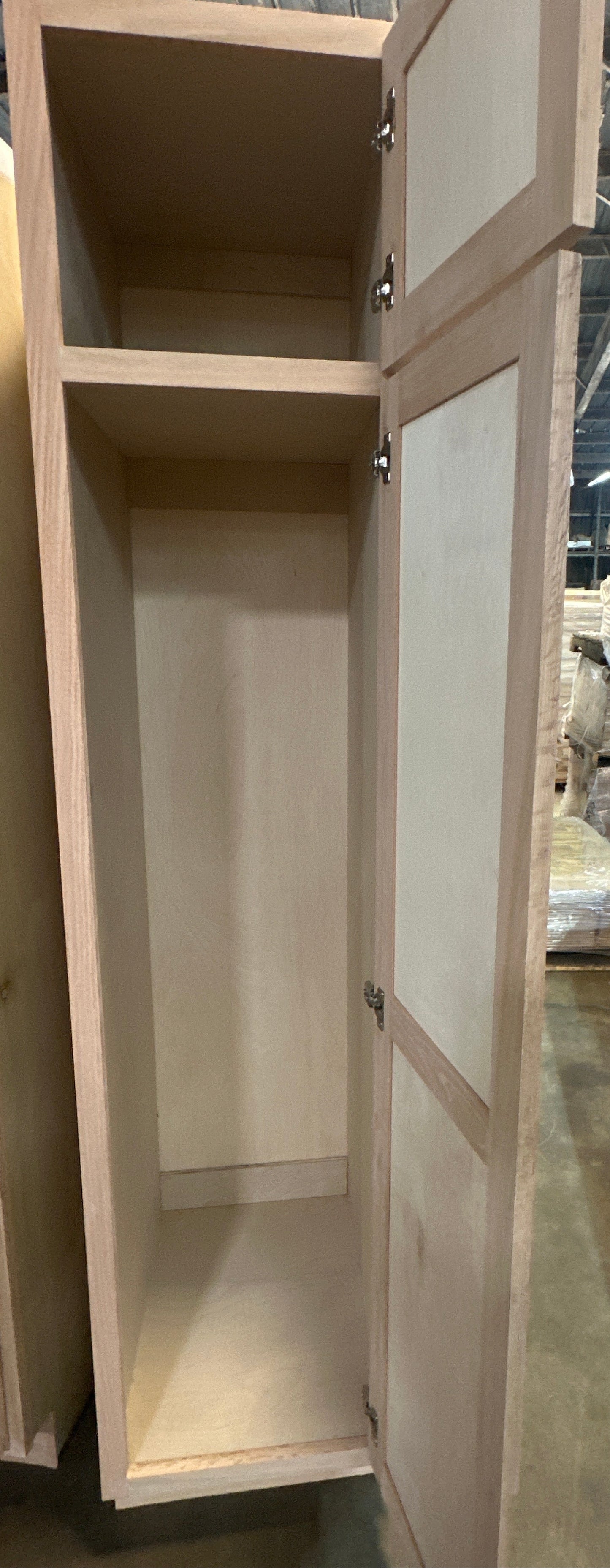 Solid Oak Cabinets Unfinished Pantry/Broom 18"
