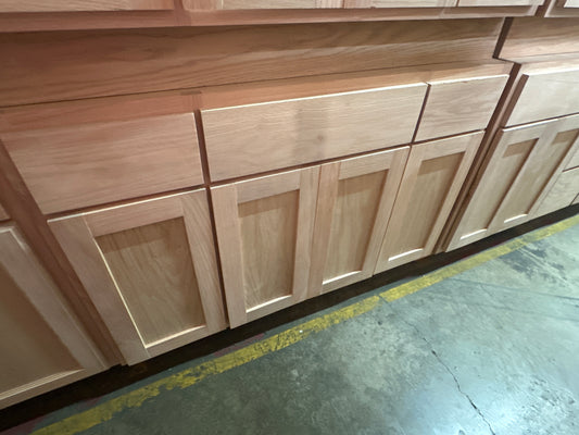 Solid Oak Cabinets Unfinished Vanity 48” x 21” Drawer Base