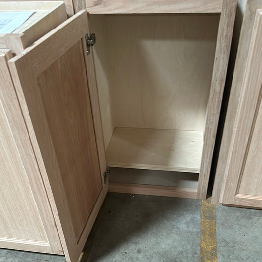 Solid Oak Cabinets Unfinished Wall 18"
