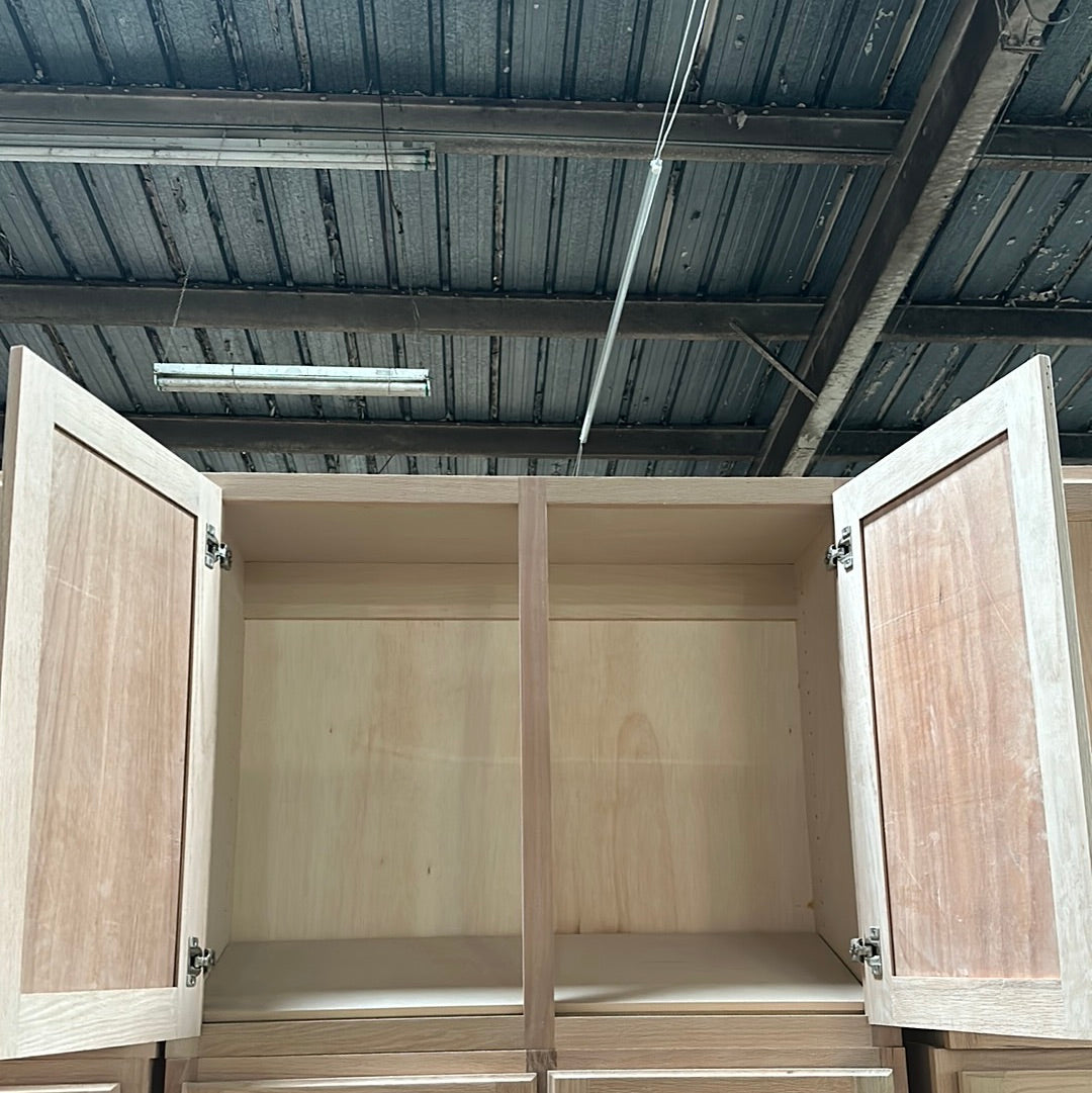 Solid Oak Cabinets Unfinished Wall 36"
