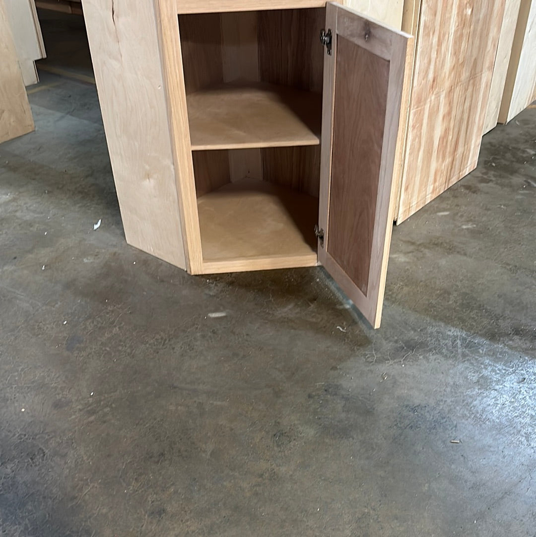Solid Oak Cabinets Unfinished Wall Corner 24” X 24”
