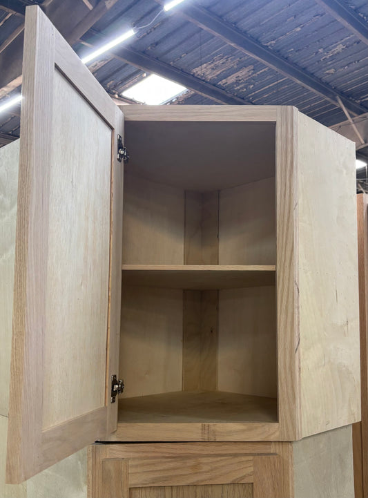 Solid Oak Cabinets Unfinished Wall Corner 24” X 24”