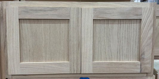 Solid Oak Cabinets Unfinished Wall Range 30" Short