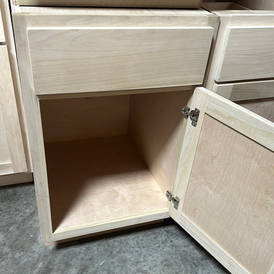 Solid Poplar Cabinet Unfinished Base 21"