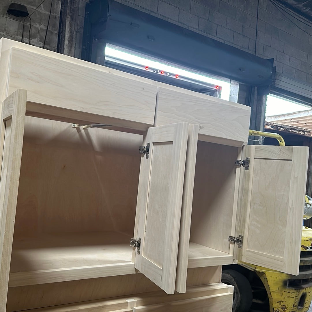 Solid Poplar Cabinet Unfinished Base 48"