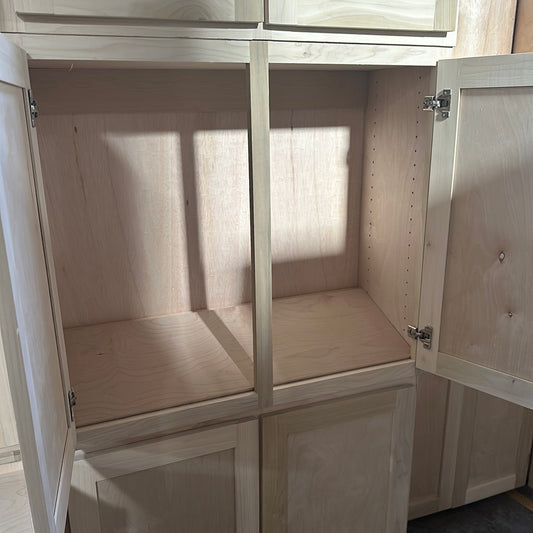 Solid Poplar Cabinet Unfinished Wall 36"