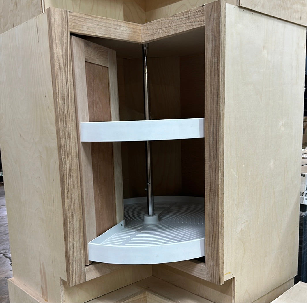 Solid Oak Cabinets Unfinished Base Corner Lazy Susan 36” X 36”