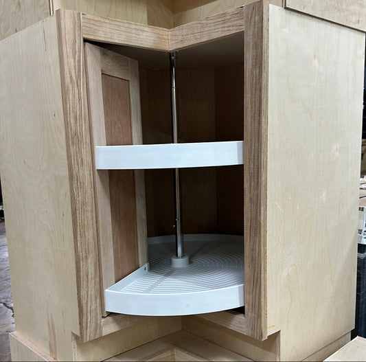 Solid Oak Cabinets Unfinished Base Corner Lazy Susan 36” X 36”