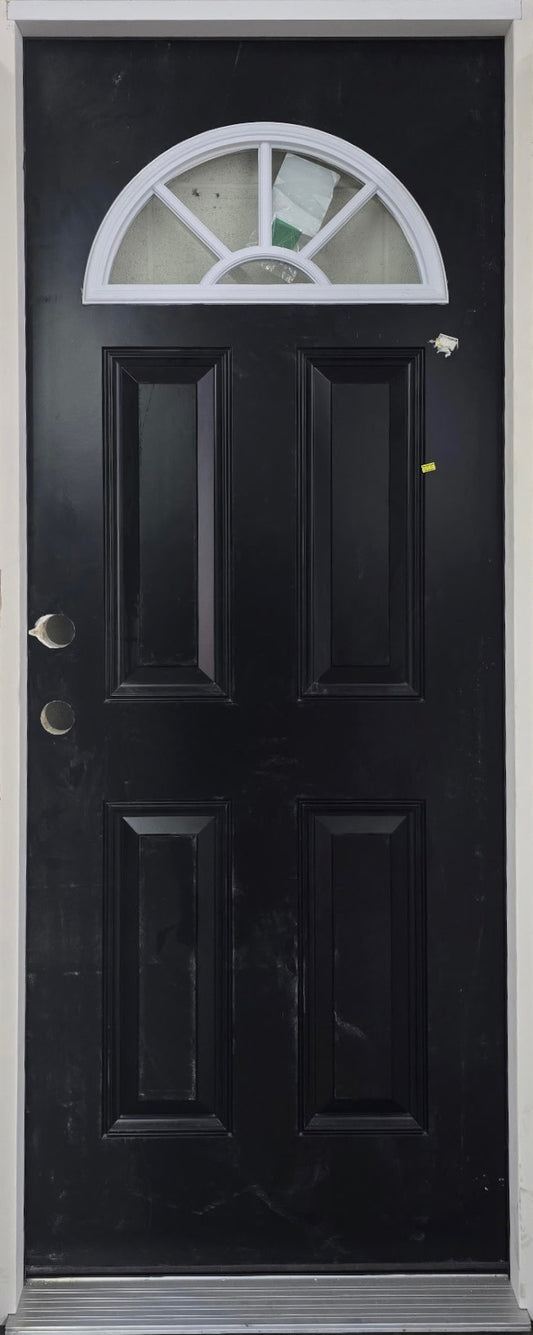 Fan Lite Exterior Door Primed Prehung