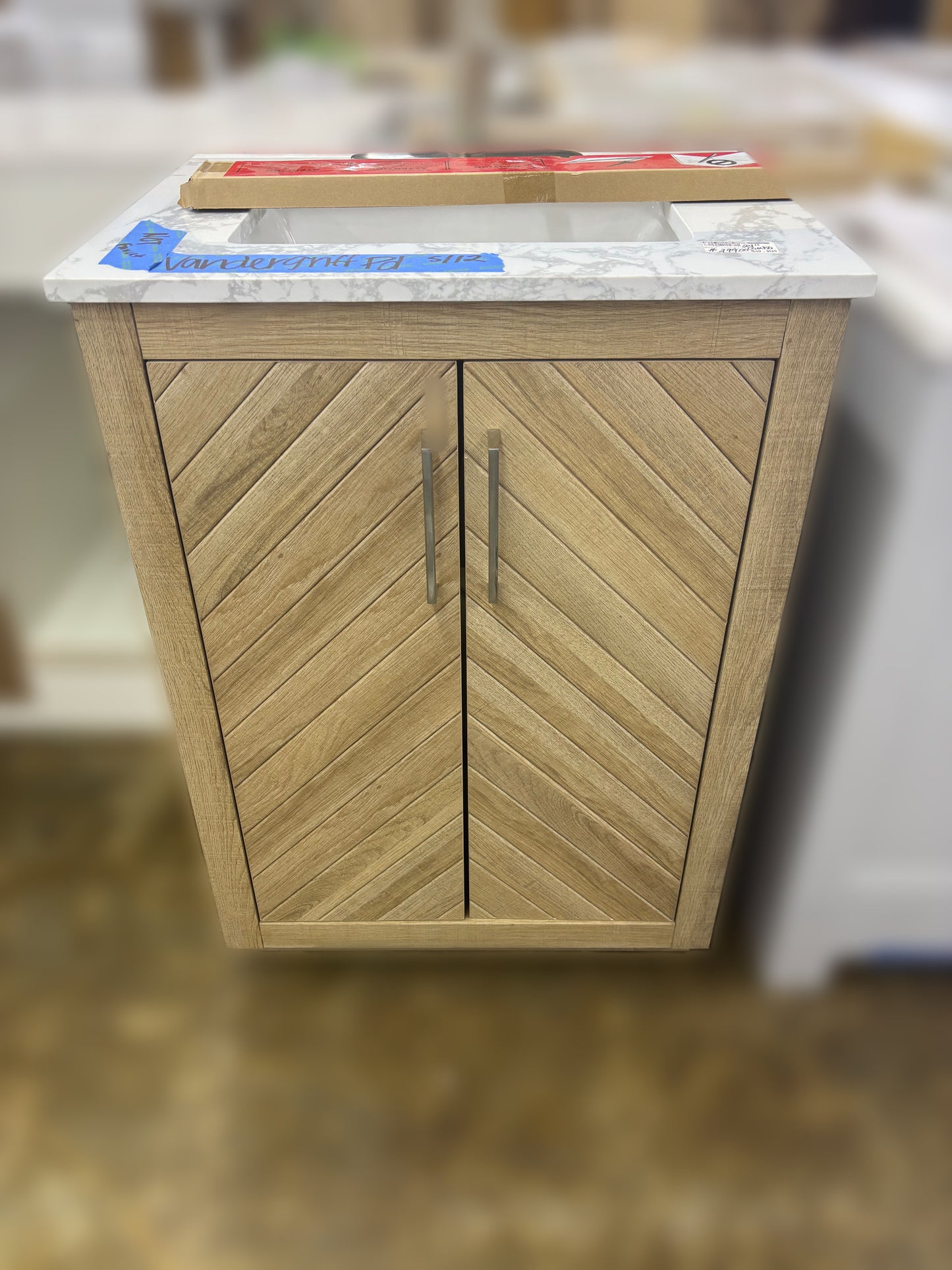 24" Brown Deco Vanity