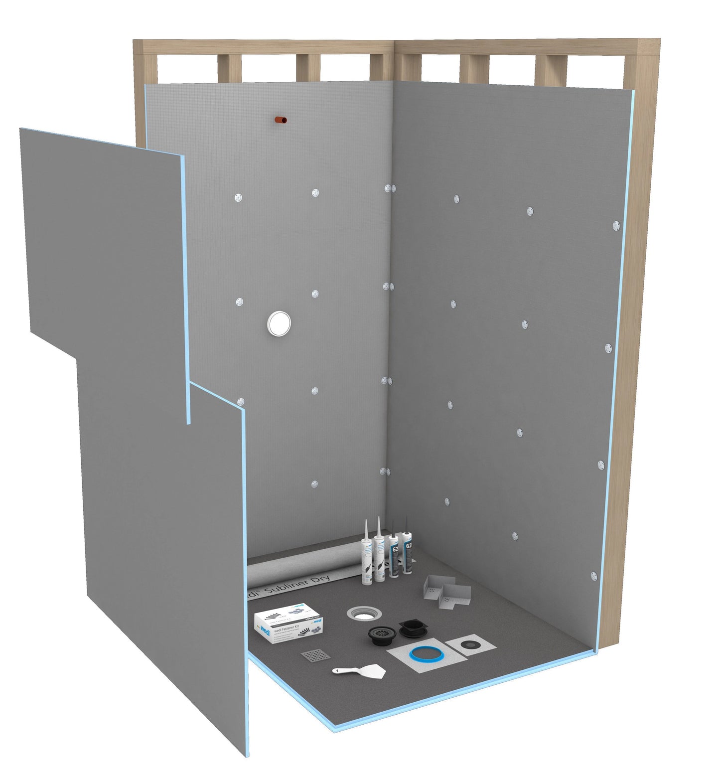 32" x 60" Shower Kit