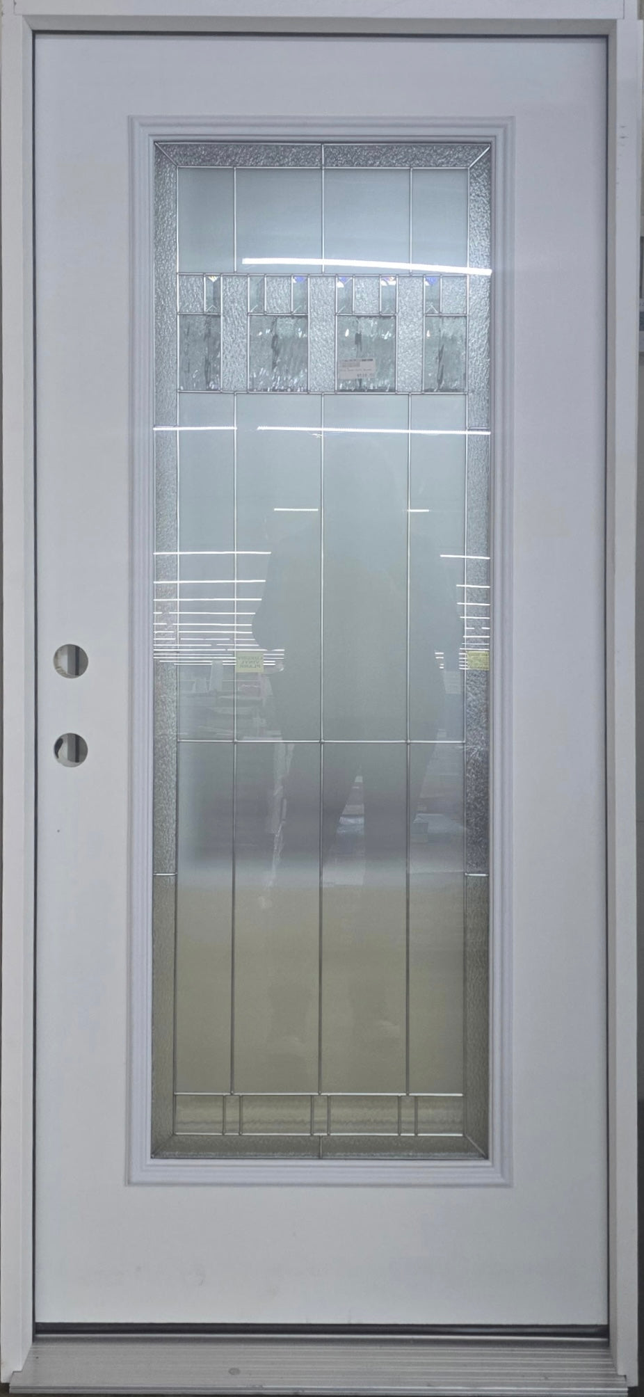 Full Glass Deco Exterior Door Prehung- Right hand inswing