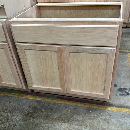 Solid Oak Cabinets Unfinished Base Sink 36"