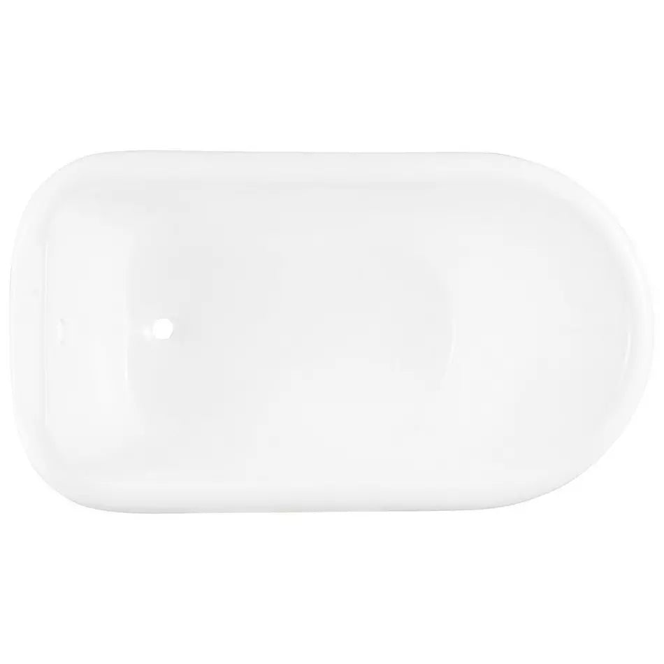54" Miya Cast Iron Roll Top Clawfoot Tub Overhead View