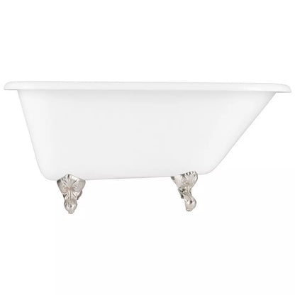 54" Miya Cast Iron Roll Top Clawfoot Tub Side View