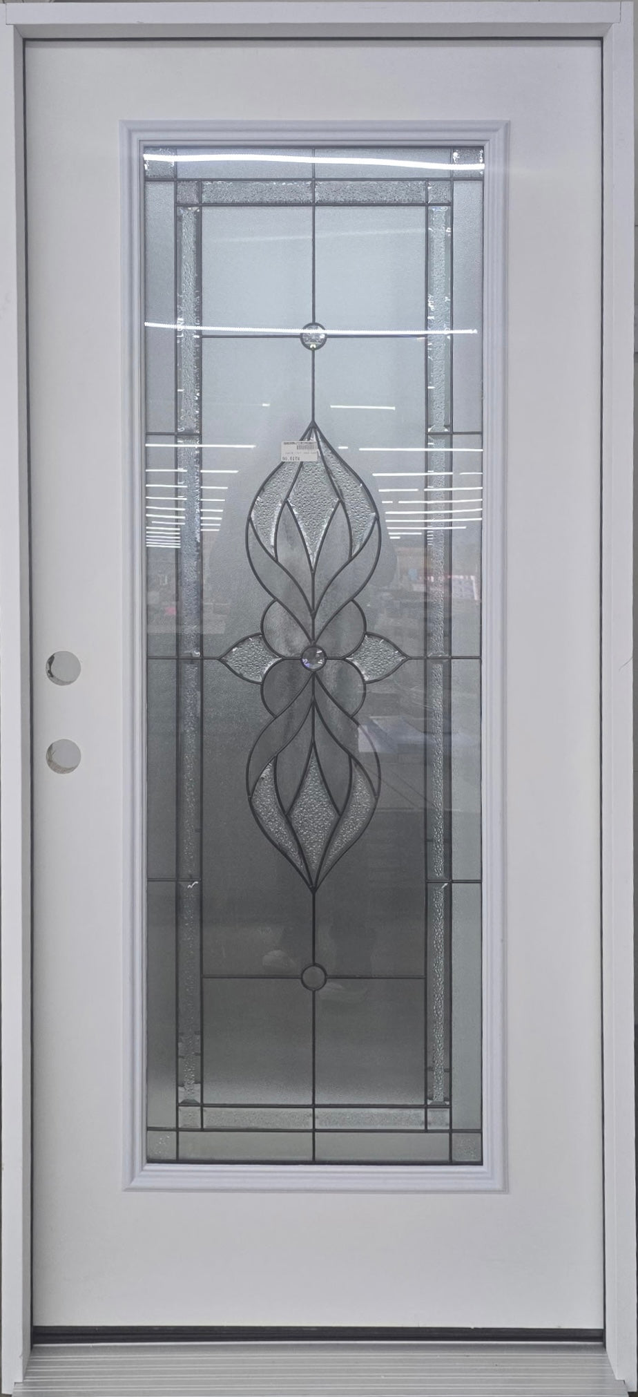 Full Deco Glass Design Exterior Prehung Doors - right hand inswing