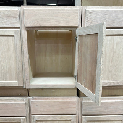 Solid Oak Cabinets Unfinished Base 21"