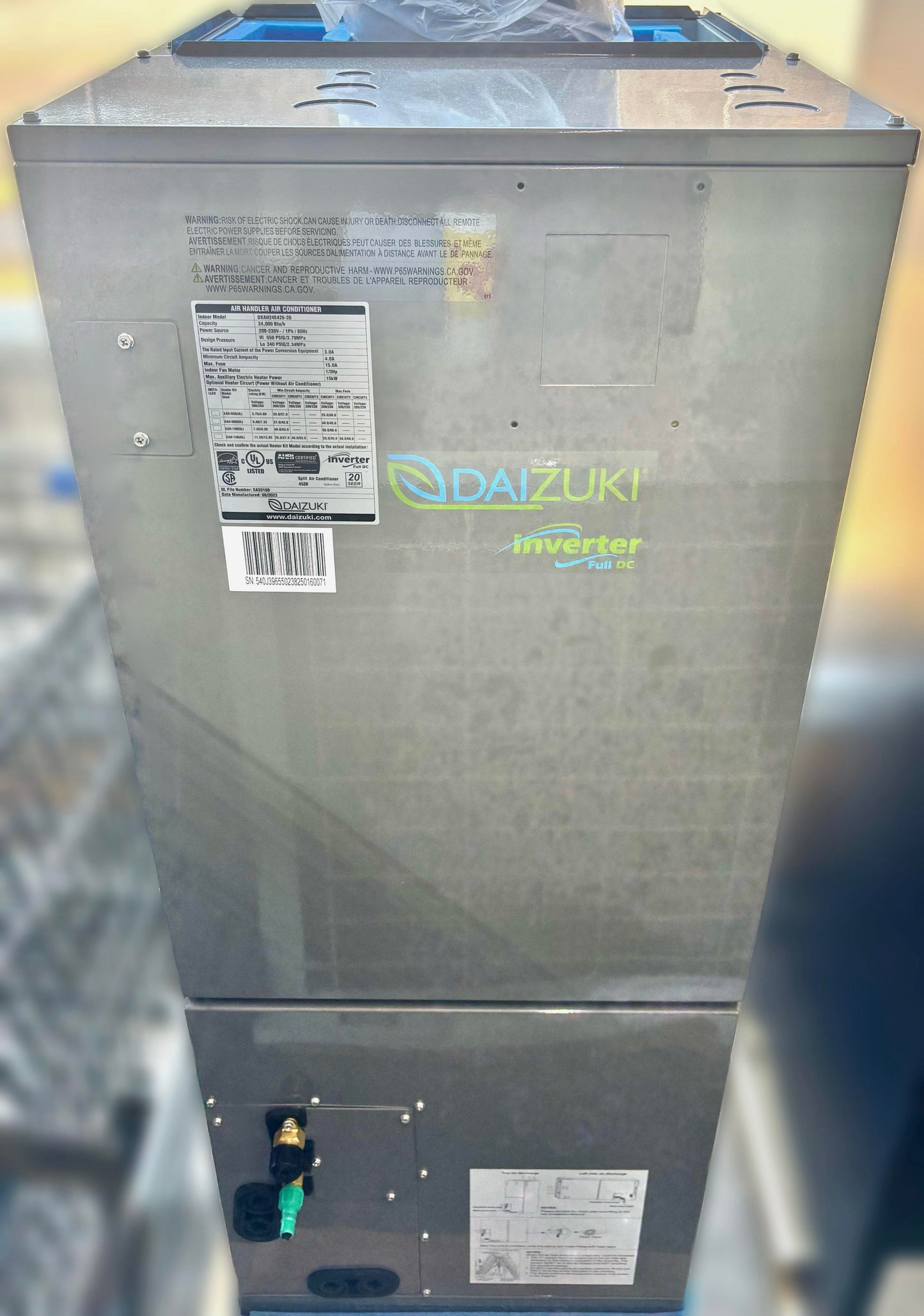 Daizuki Inverter 24,000 BTU Air Handler DXAH24E426-20