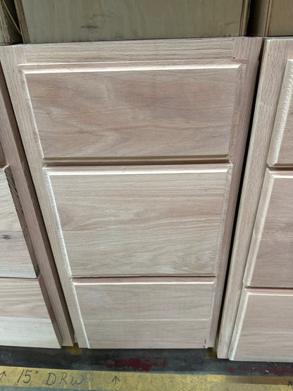 Solid Oak Cabinets Unfinished Base Drawer 15"x24''