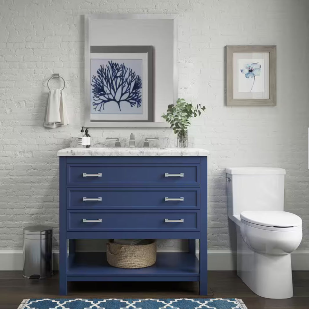 37" Single Sink Blue Vanity